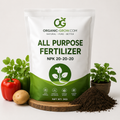 All Purpose Fertilizer for Plants & Vegetables Organic NPK 20-20-20 | Water Soluble Plant Food for Indoor & Outdoor Gardening | Boost Growth, Roots & Yield | 40KG