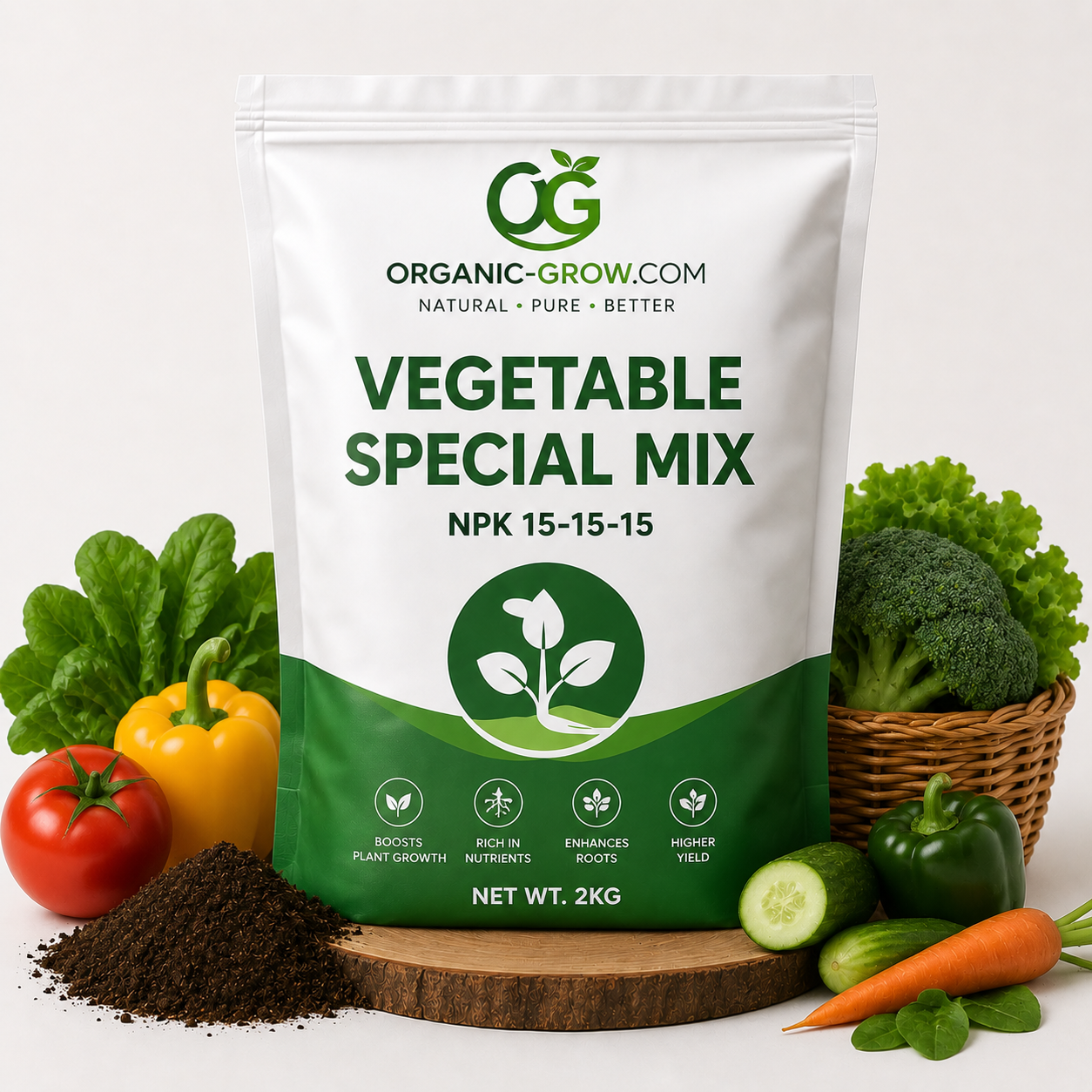 Vegetable Special Mix NPK 15-15-15 Fertilizer for Vegetable Plants | Balanced Water Soluble Plant Food for Kitchen Garden & Terrace Gardening | Boost Growth, Roots & Yield